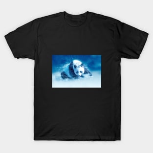 Panda Bear Animal Forest Wildlife China Bamboo Nature Asia Digital Painting T-Shirt